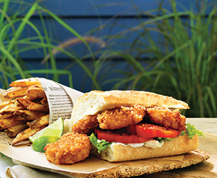 Scallop Po’ Boy with Chili-Lime Fries